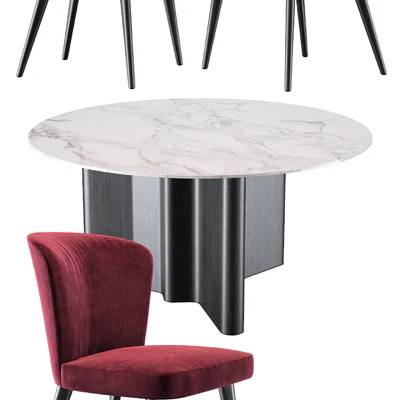 Minotti Aston Dining Chair Lou Dining Table — Вид 3
