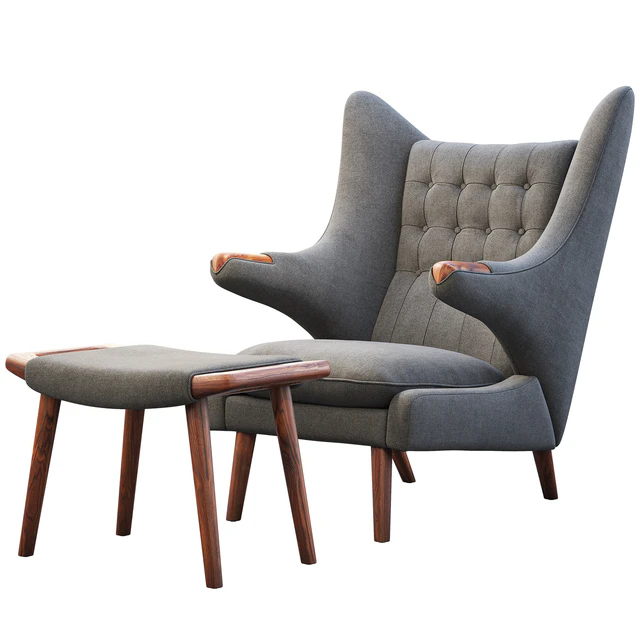 PP19 Papa Bear chair and ottoman — Descargar