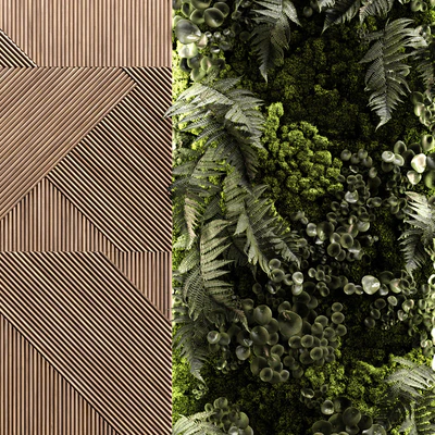 Wooden panels and vertical garden 2 — Вид 3