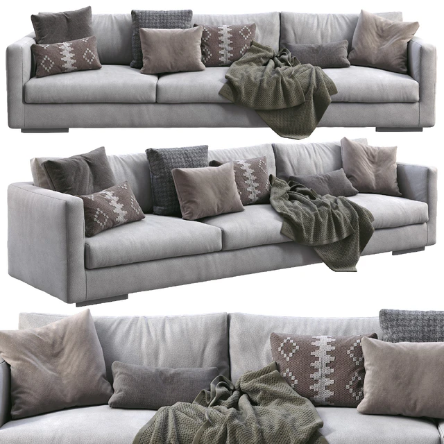 Flexform leather Sofa MAGNUM — Descargar