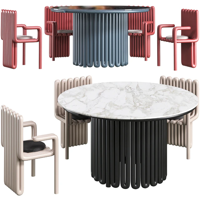Dining table Helix and chair Helix concept by Zalim Isakov — Скачать