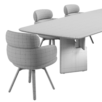 Vivienne Chair & Nico Table by Minotti — Ver 7