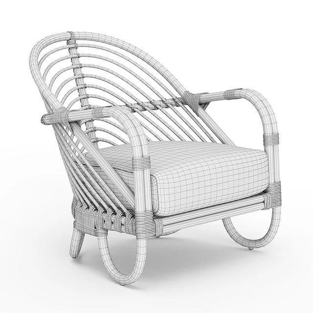 Crate&Barrel Etta Rattan Chair — Скачать