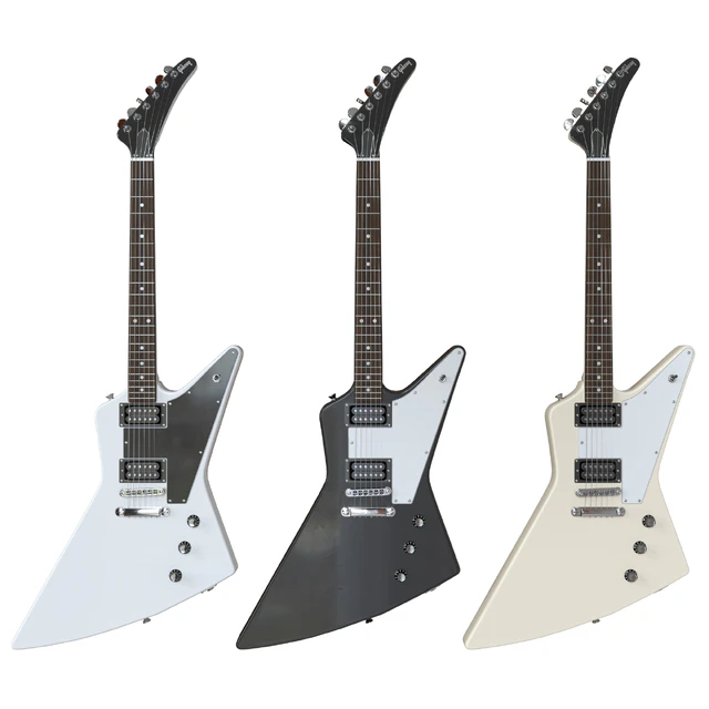 Gibson Explorer Electric Guitar - (White, Black, Beige) — Download