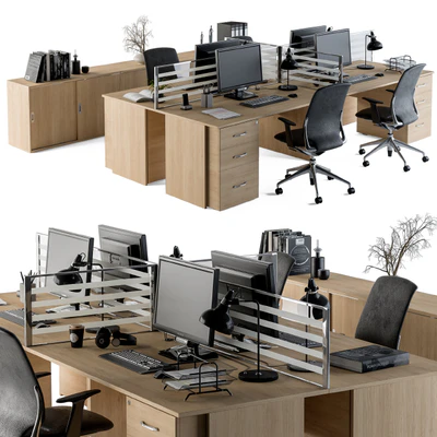 Office Furniture - employee Set 08 — Вид 4