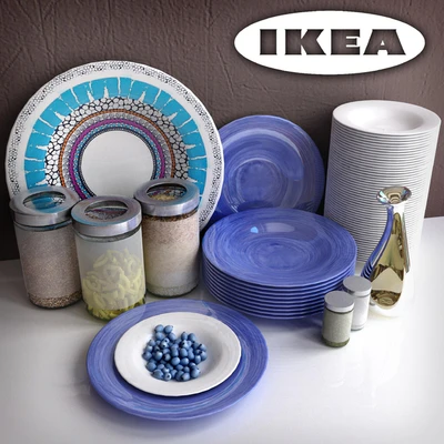 A set of dishes and jars of loose spices for IKEA — Ver 1