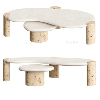Sassolino coffee table Crate&Barrel — View 3