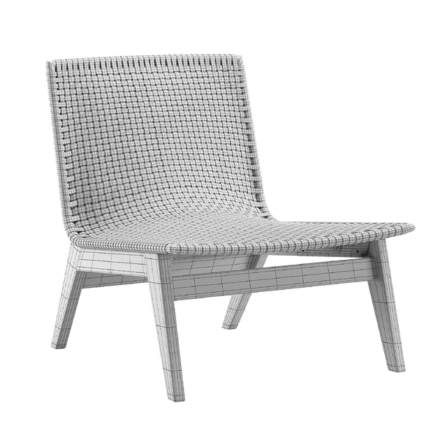 CB2 Morada Woven Ivory Leather Chair — Скачать