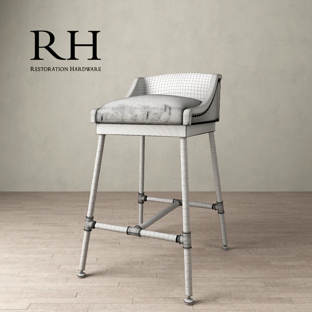 IRON SCAFFOLD LEATHER STOOL — Descargar