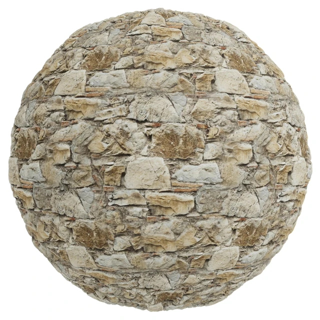 FB760 Natural Stone Wall Sample | 3MAT | 4K | seamless | PBR — Descargar