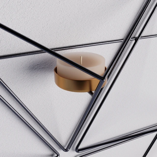 Black Metal Triangle Sconce — Скачать