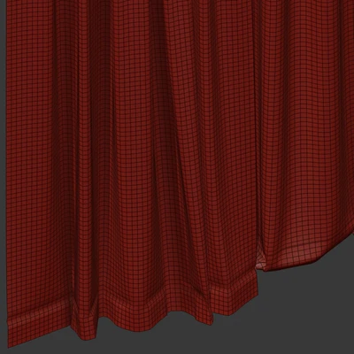 Brown curtains with tulle — Ver 5