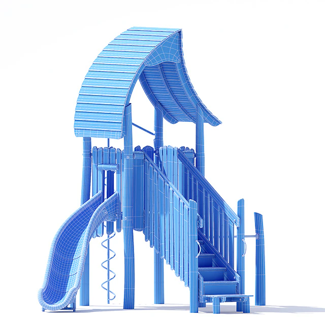 Kompan.Play tower with slide & curly climber. NRO1021 — Скачать