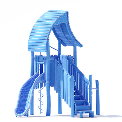 Kompan.Play tower with slide & curly climber. NRO1021 — Вид 3