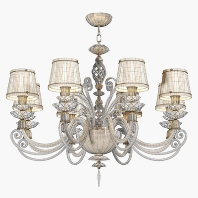 Chandelier ALICANTE SATIN SHADE L8 — Ver 2