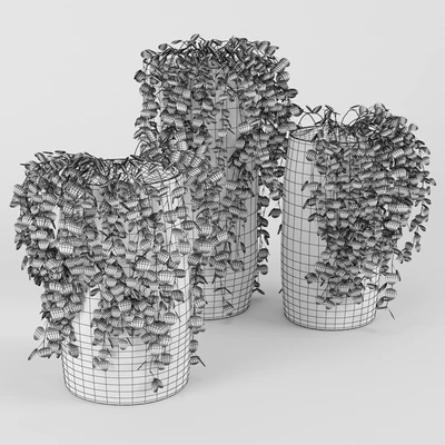 Black &amp; White Ombre Cylinder Vase — Ver 3