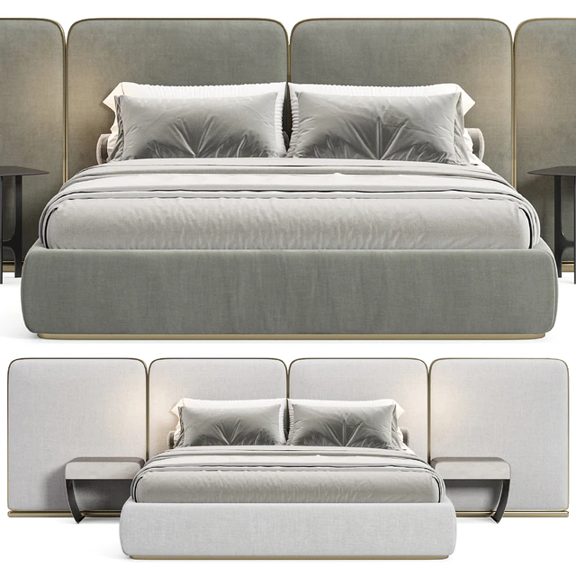 Gem Upholstered King Queen Bed 2 — Descargar