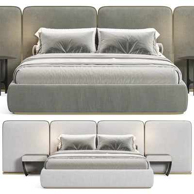 Gem Upholstered King Queen Bed 2 — Ver 6
