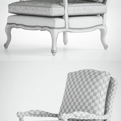 Boutique Accent Chair in Cut Blue Pile — Вид 3