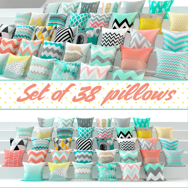 set of 38 pieces of pillows pillow set 38 — Descargar