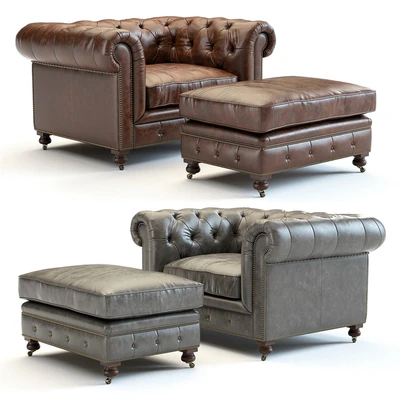 Restoration Hardware Kensington Leather Armchair — Ver 1