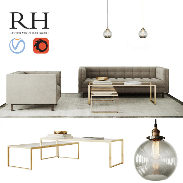 Restoration Hardware Madison sofa set — Скачать