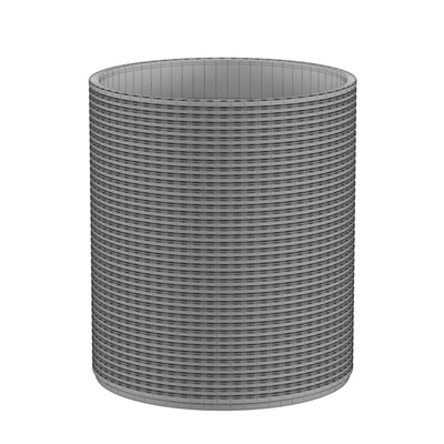 RIBBED TRAVERTINE WASTEBASKET - BIANCO — Вид 3