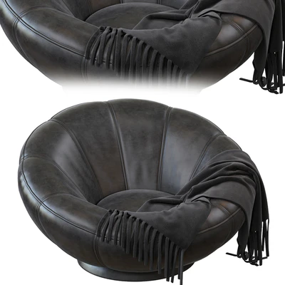 Performance Everyday Velvet Gray Groovy Swivel Chair — Вид 4