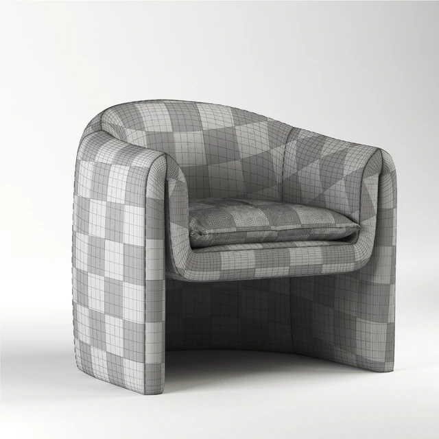 Velvet Sculptural Chair — Скачать