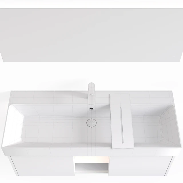 Подвесная тумба с раковиной GRANDE и зеркалом VETRATA, Kerama Marazzi — Скачать
