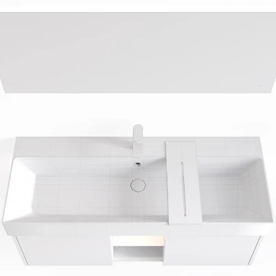 Подвесная тумба с раковиной GRANDE и зеркалом VETRATA, Kerama Marazzi — Вид 7