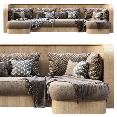 Emilia Large Restaurant sofa by Bpoint Design / Ресторанный деревянный диван — Вид 5
