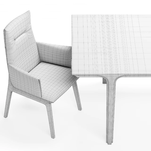 Natuzzi SOVRANA chair KENDO table — Скачать