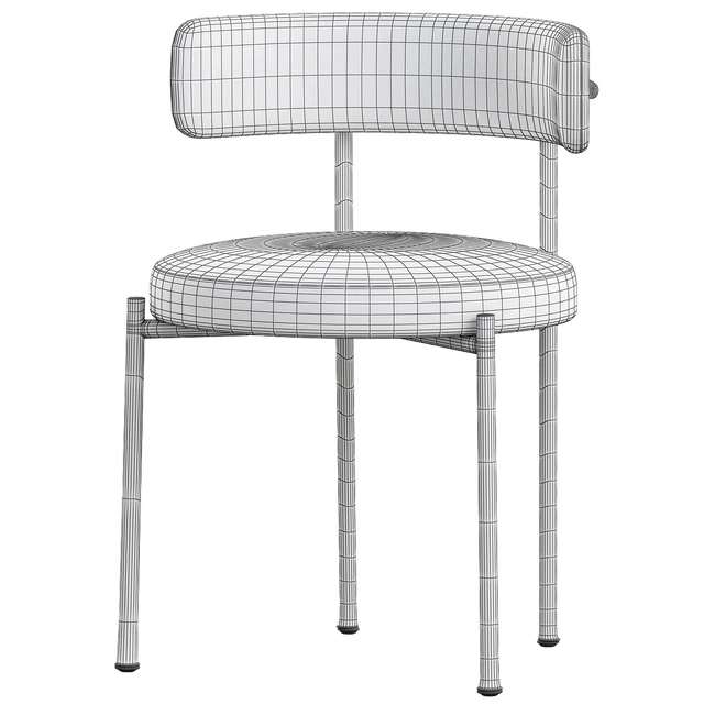 Inesse Boucle Ivory Dining Chair — Скачать