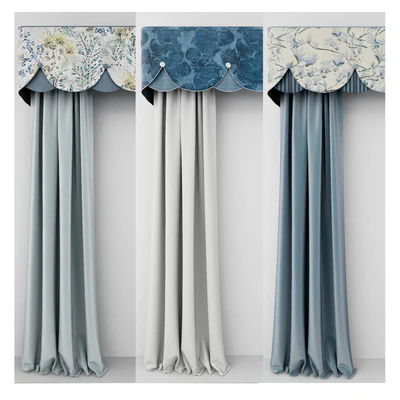 Set of Curtains Designers Guild with Lambrequin — Ver 1
