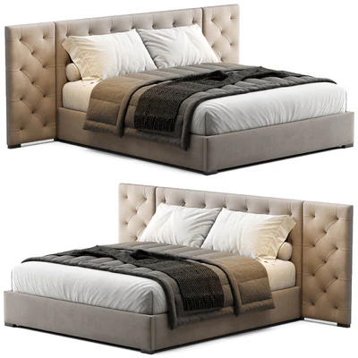 Modena Fabric Diamond-Tufted Extended Bed — Вид 4