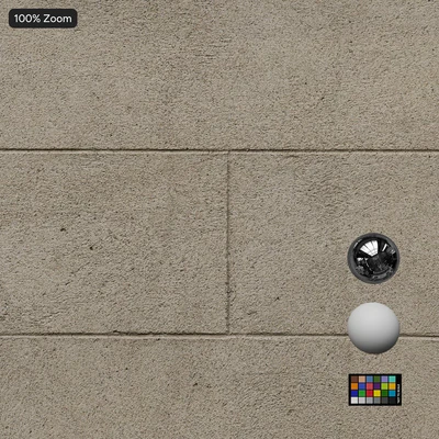 slim concrete block wall texture beige — View 6