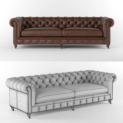 Kensington Leather Sofa Restoration Hardware — Вид 3