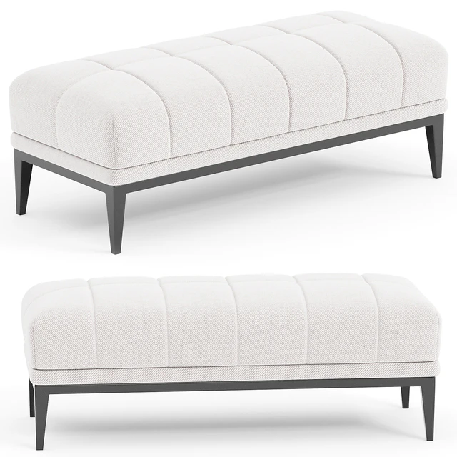 Eichholtz Aurelio White Tufted Upholstered Bench — Скачать