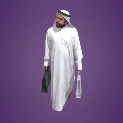 posed arab man walking 065-7117 — скачать
