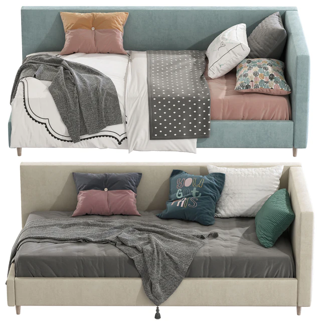Corner Timo Upholstered Bed — Descargar
