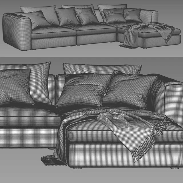 Poliform Dune Chaise Longue Sofa — Скачать