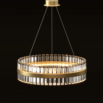 ALLIE MULTI-TIERED CASCADING GOLD CRYSTAL CHANDELIER — Вид 3