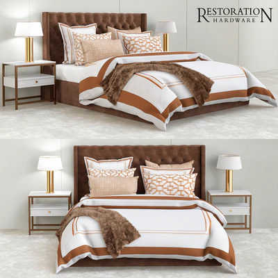 Restoration hardware gold bedroom — Ver 1