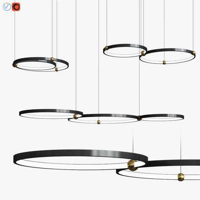 Planetary Rings Chandelier Lampatron — Скачать