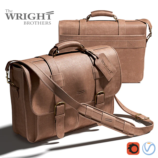Кожаная мужская сумка от "Wright Brothers" — Скачать