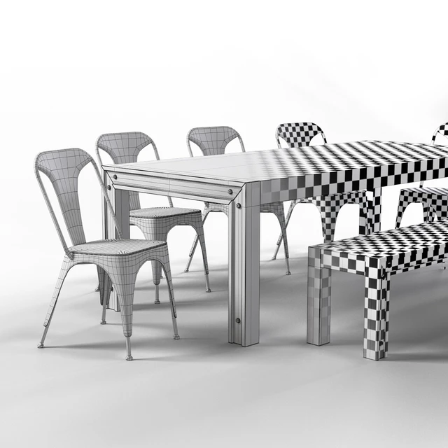 Amos Table and Chairs — Скачать