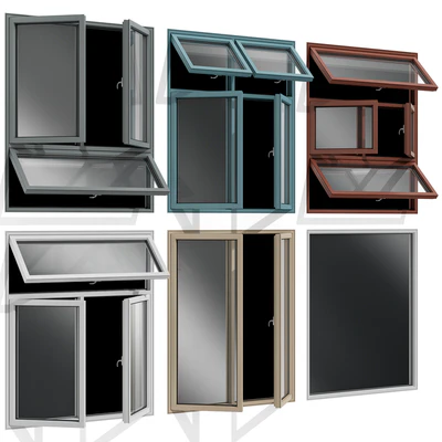 Витражные алюминиевые окна / Stained aluminum windows — Вид 5