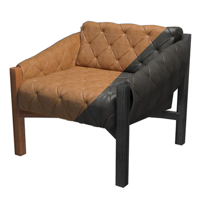 Abruzzo leather tufted chair — Вид 3