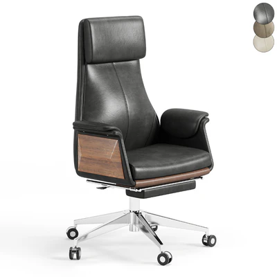 Back Adjustable Swivel Black Executive Chair — Ver 5
